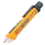 PM8908C 非接触 音光式 検電器 　NCV感度調整可能 LEDライト内蔵 懐中電灯機能 　電圧チェッカー AC12~1000V