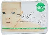 Poof Bio Disposable Diapers - Chlorine Free - Antibacterial - Size 1 - Taupe Chinoiserie - Case of 4