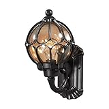1-Light Outdoor Sconce in Matte Black [並行輸入品]