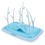 Baoblaze 全3色　ベビーボトル乾燥ラック　 水切り - 青