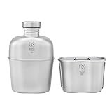 KEITH Ti3060 1100ml+700ml超軽量プラスチックレスチタンケトル、キャンプ、ハイキング、ピクニック、旅行に最適です [並行輸入品]