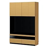 白井産業【SHIRAI】テレビ台 テレビボード 壁面収納 ポルターレ ナチュラルブラウン 幅120cm 液晶テレビ50型対応(目安) 【2梱包】 POR-1812TVNA