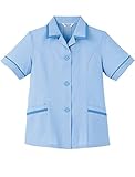 UNIWEAR(ユニウェア) レディース 半袖 スモック SL-310 サックス 3L ( 15号 ) （ 日本製生地使用 ）