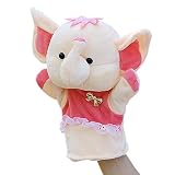 DRASAWEE(JP)かわいい　動物　ハンドパペット　人形劇　幼稚園　保育園　知育　玩具　親子　おもちゃ　小道具　ゾウ　ベージュ