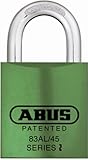 ABUS 83 AL / 45 – 300 s2 Schlage Rekeyable Padlockアルミボディwith 1インチシャックル、グリーンzero-bitted