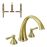 Moen krtki-d-t920p Kingsley 9-inch Roman浴槽蛇口、ポリッシュ真鍮