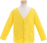 (ポッケポッシュ)Pokke Poche 日本製 ベビーキッズ 子供用カーディガン 【2016-0028】130cm イエロー