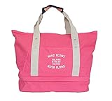 SBOYS(エスボーイズ) マザーズバッグ 防水 二層式 旅行バッグ 靴収納 多機能 特大サイズ トートバッグ 軽量 スポーツバッグ 機内 持ち込み (ピンク)