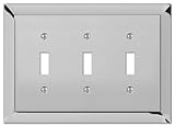 Amerelle 61TTTCH Studio Style 3 Toggle Wallplate, Chrome [並行輸入品]