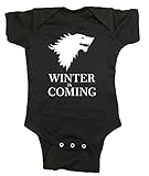 Game of Thrones Baby One Piece " Winter is Coming "ボディスーツ カラー: ブラック