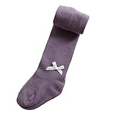 赤ちゃんの幼児の女の子かわいいちょう結びの暖かい紫のタイツのレギンスパンティーストッキング6-12ヶ月