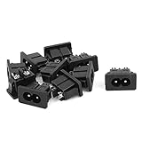 uxcell 電源ジャックソケット　PCB 　ボード　パネル　オス　2ポール　はんだ　C8タイプ　10個入り