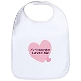 CafePress My Godmother Loves Me Bib - Standard Cloud White by CafePress