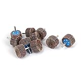 uxcell　インパクト用 軸付　フラップホイール　研削研磨　研磨ツール　10個　80グリット　6mmのマウントシャンク径　40mm