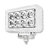 デッキライト 船 船舶用 スポットライト 40w 白ボディ 6500k 24v 12v 対応 マリン用品 LEDライト 拡散 広角照射タイプ 船舶用電装品 防水 作業灯 投光器