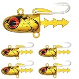 【KOKOルアー】シーバス ルアー ジグヘッド 10g 16g 5個セットローリングタイプジグヘッド シーバス 青物 ソルト対応