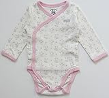 [BamBu Baby バンブーベビー]未熟児 低出生体重児 早産児 NICU 用 ベビー服 肌着 長袖 ロンパース 女の子 用 白 ウサギ柄 ２枚組