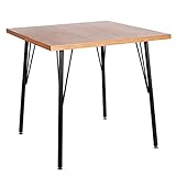 【商品名】 CNR ダイニングテーブル約 幅78×奥行78×高さ72cm ウォールナット アイアン