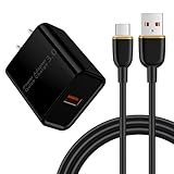 急速充電器 type-c Android充電器 qc3.0充電器 18W/3A スマホ充電器 Type-C 急速充電 USB-Cケーブル 1.83m/1本 QC3.0アダプター アンドロイド充電器 タイプCコード 携帯急速充電器 Galaxy急速充電器 USB充電器 type c acアダプター タイプC電源コード USBコンセント 急速充電 USB電源アダプタ(ブラック)