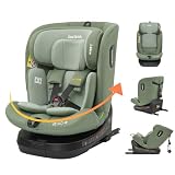Jovikids チャイルドシート ISOFIX、 0か月~12歳頃 360°回転式 i-Size R129適合 新生児ベビーシート、ロングユースコンパクト、調整可能なライ角 (グリーン)