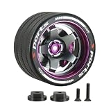 COOL RACING アルミニウム RC トランスミッター 交換用 ハンドホイール ハンドホイール SANWA MT4 MT5 M12 M17、FUTABA 4PX 7PX 10PX FLYSKY NB4、WFLY X9トランスミッター(タイプB-パープル)用