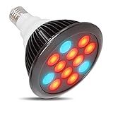 Chenci（チェンシ）24W LED植物育成ライト E27水耕栽培ランプ 室内栽培用 630nm×660nm×460nm (ブラック)