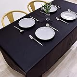 スタイルデコール(STYLE Decor) テーブルクロス ラミネート ビニール 防水 北欧 おしゃれ 140cm×210cm 無地オックス・ブラック W4803920