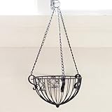 カルチベーター ワイヤーハンギングバスケット 銀黒色 L φ31cm