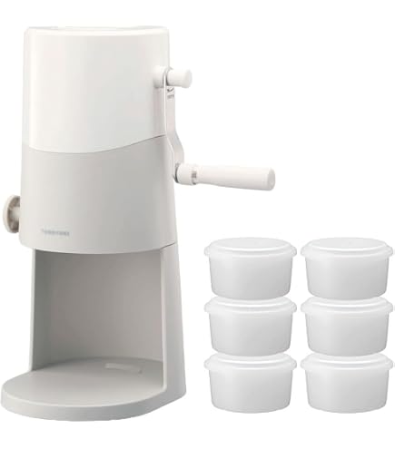 Amazon｜ハック 手動かき氷かき器 ブルーxホワイト W14xD17.5xH29cm