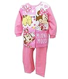 Disney ディズニー ベビー服 ミッキー&ミニー 長袖 腹巻付きパジャマ 前開き (10ピンク/90cm)