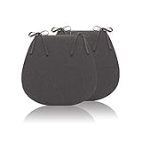 座布団 椅子用 低反発 45x45cm 2PCS ダイニングチェア用クッション メモリーフォーム 紐付き 馬蹄形 シートクッション おしゃれ
