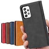 A53 5g galaxy ケース 手帳型 Galaxy A53 5G ケース 手帳型 SC-53C ケース A535G 手帳ケース docomo / SCG15 ケース au 対応 A53ケース サムスン ギャラクシー A53 カバー A53 ケース SC53C ケース SCG15 カバー スマホケース A53ケース 適用 case 【iCoverCase】 合成皮革 内蔵マグネット ケース 手帳型 カードケース スマホケース 携帯カバー カード入れ スタンド機能 落ち着いた色 レトロ ブラック