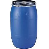 プラスチック　ドラム缶 オープンタイプ PDO 220L-1 セット un有 ブルー・グレー プラ ポリ サンコー 【代不】