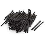 uxcell 熱収縮チューブ　ポリオレフィン製ブラック　3mm径 5.5cm長さ 100個入り