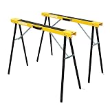 KIKAIYA ソーホース 2台セット 折りたたみ 作業台 荷重80kg ワークテーブル 馬脚 DIY 日曜大工 切断 簡易作業台 SHO