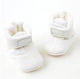 baby-mine（ベイビーマイン） ベビーソックス 室内履き ふわふわ素材で足元あったか Ｓ・Ｍ・Ｌ 0ヶ月から (Ｌ, 白)