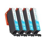 Karasaki SAT 互換インク エプソン用 EPSON用 SAT インク サツマイモ インク SAT-LC ラトー シアン 4個 対応機種:EP-712A EP-813A EP-713A EP-814A EP-714A EP-815A EP-715A EP-816A EP-716A EP-812A【大容量/残量表示対応/個包装】