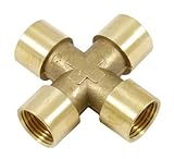 Forney 75366 Brass Cross 4-Way 3/8-Inch Female NPT 125 PSI [並行輸入品]