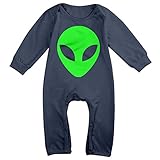 Kamifa カミファ イーティー 宇宙人 怪物 E.T 虹 長袖ベビー服 子供服 幼児 かわいい Navy 12 Months