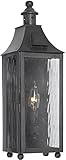 Elk 5753-C 6 by 18-Inch Monterey Water Glass 1-Light Outdoor Wall Lantern, Charcoal Finish [並行輸入品]