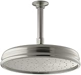 KOHLER K-13693-BN 10-Inch Traditional Round Rain Showerhead, Vibrant Brushed Nickel [並行輸入品]