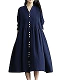 ワンピース レディース ロング 大きいサイズ WM251B2-J Navy L