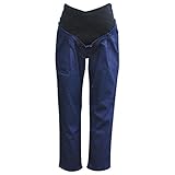 アビックス アルゴヴィア マタニティテーパードパンツ M ネイビー ストレッチツイル 975452