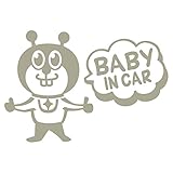 imoninn BABY in car ステッカー　【シンプル版】　No.66　グッドさん　（グレー色）
