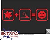 JINTORA ステッカー/カーステッカー - Neige + Drift Handbrake = Fun - ネージュ+ドリフトハンドブレーキ=楽しい - 210x55 mm - JDM/Die c