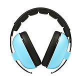 Newkiton 子供用防音イヤーマフ 遮音値27dB 折りたたみ式 耐摩素材 超弾力性 建設作業 聴覚過敏 騒音対策 射撃 等様々な用途に (青)