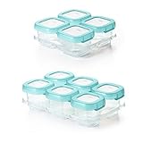 OXO Tot Baby Blocks Freezer Storage Containers, Aqua, Set of 10