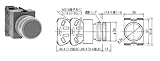 押ボタンスイッチ22パイ 平形1a 白色 IDEC ABW110W