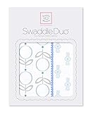 スワドルデザインズ おくるみ デュオ ロリフラワー&リトルリトルバニー ブルー 2枚セット SD-638B 【日本正規品】