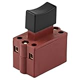 uxcell 電動工具のトリガスイッチ　プラスチック製メタル製ブラックシルバートーン　マニュアルトリガ DPST AC 250V/10A 125V/20A